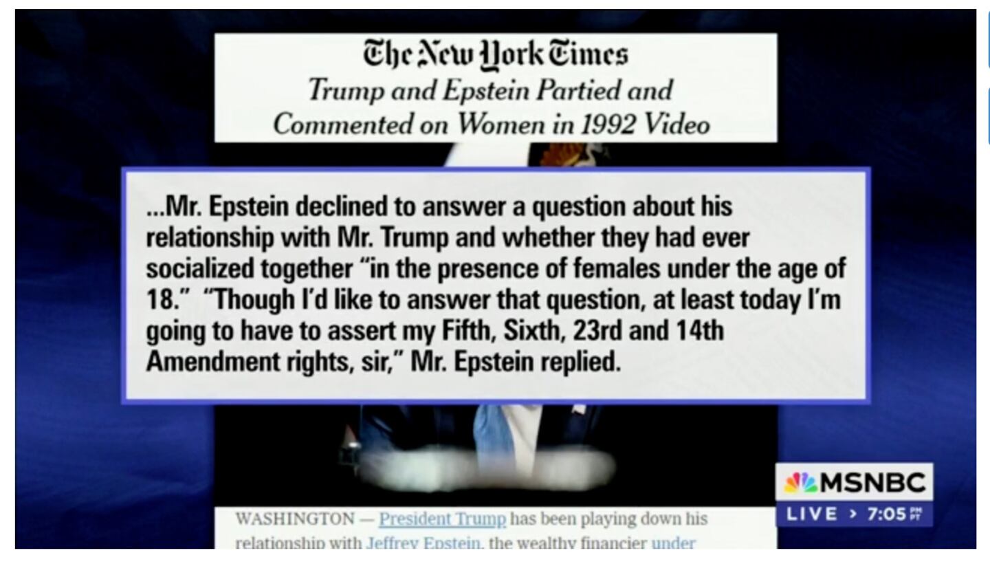 Watch What Epstein Said Under Oath About Trump and Underage Girls