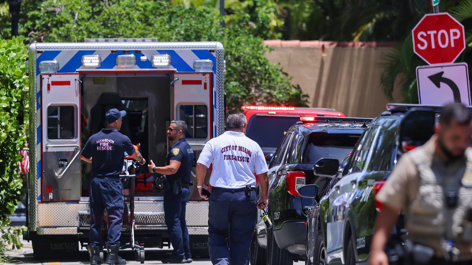 First responders handle the boating accident off Miami Beach which killed two kids.