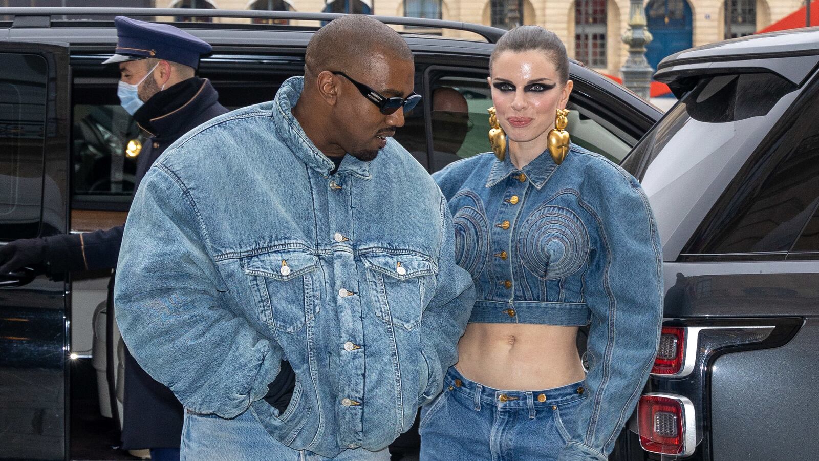 Kanye West and Julia Fox
