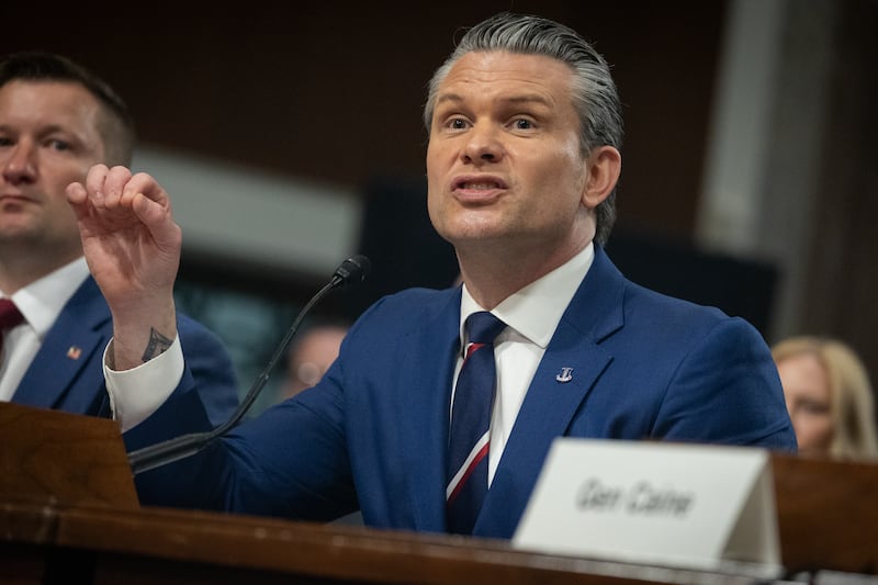 Defense Secretary Pete Hegseth stood by attacking the media as Pharisees when confronted about it during a hearing before the Senate Armed Services Committee on April 30.