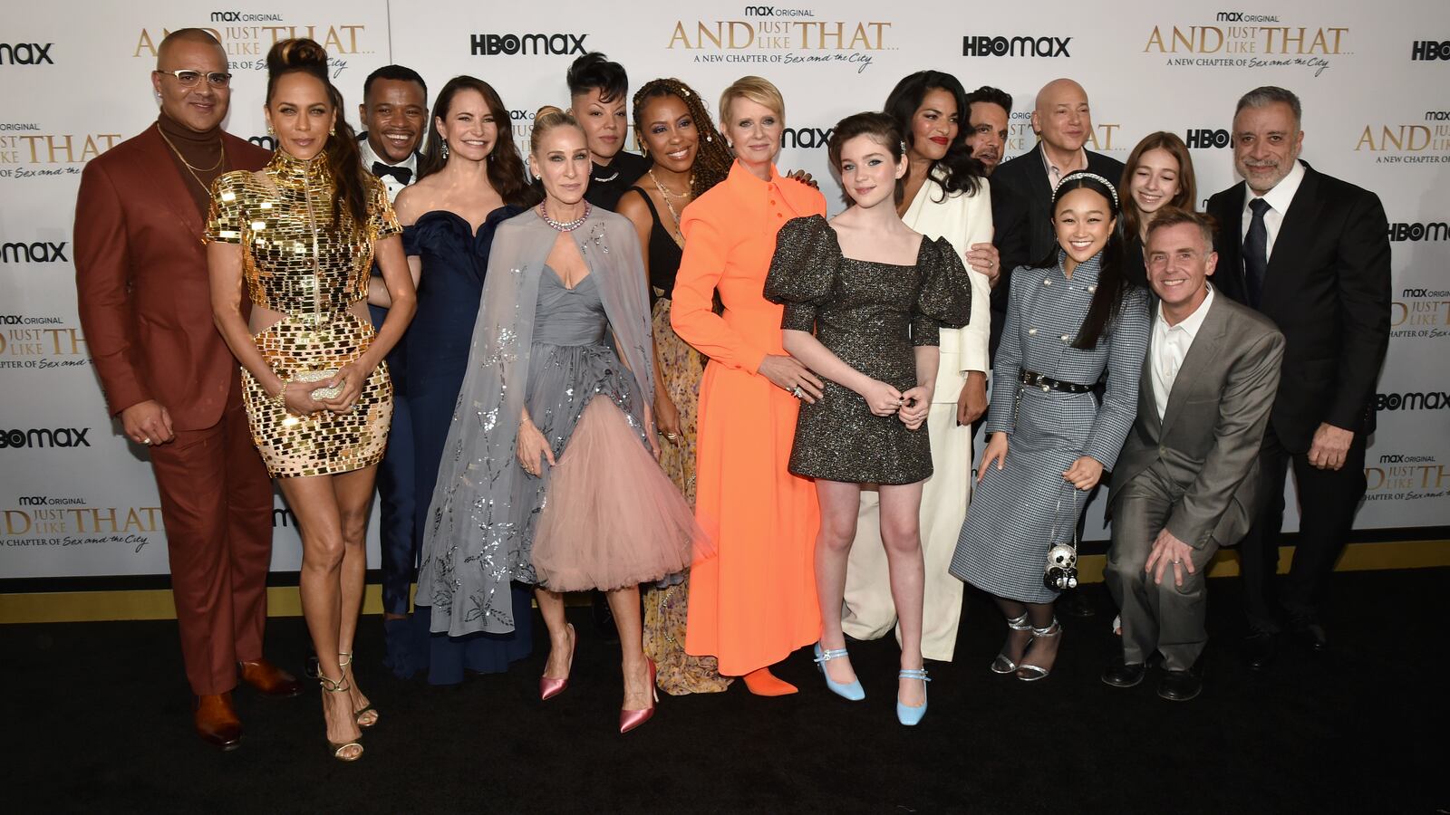 The cast of And Just Like That including Karen Pittman, center